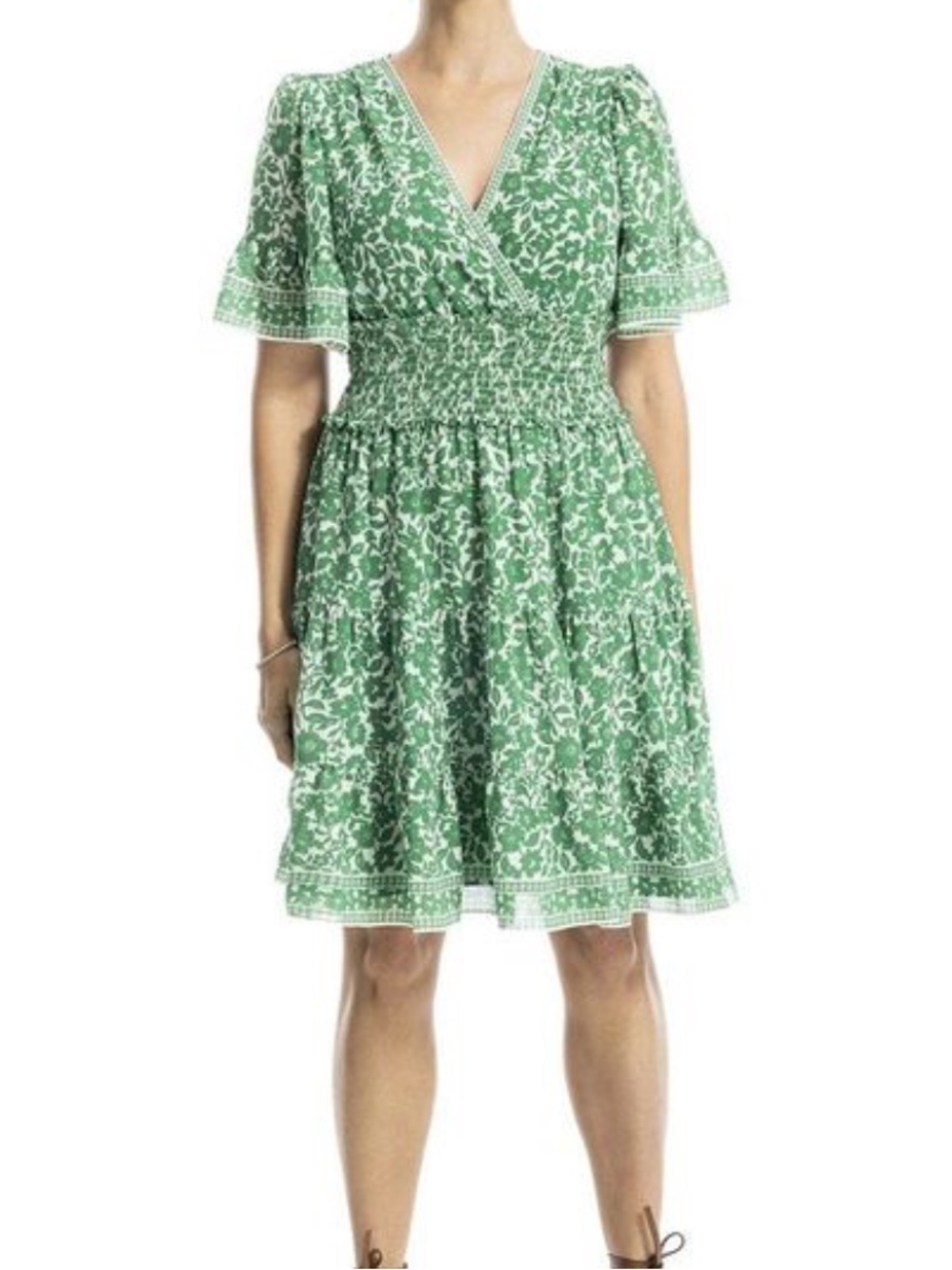 MAX Studio Flowy Green Mini Dress